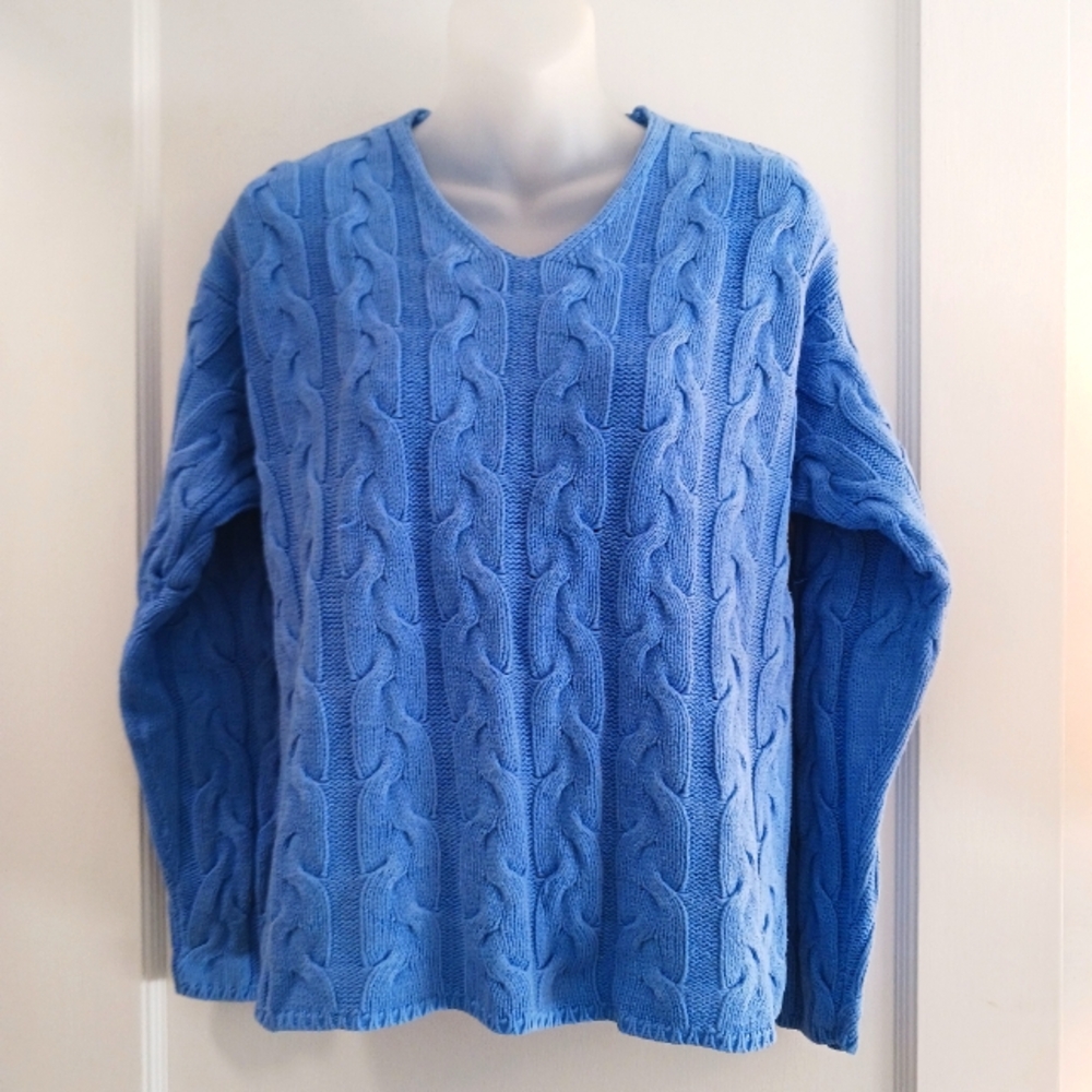 Eddie Bauer cotton v-neck sweater.